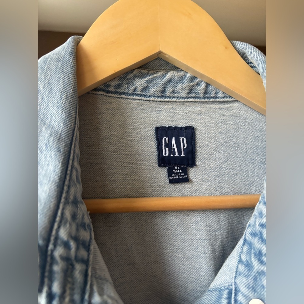 GAP | belted denim mini dress | size XL (tall) - Picture 6 of 6